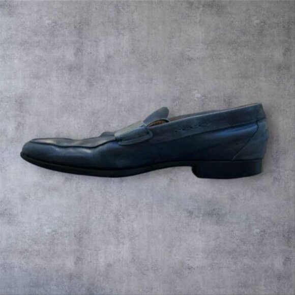 Tod’s Men’s Gommino Driving Shoes in Blue Leather. Made In Italy. Sz 11 / 45 main image 8